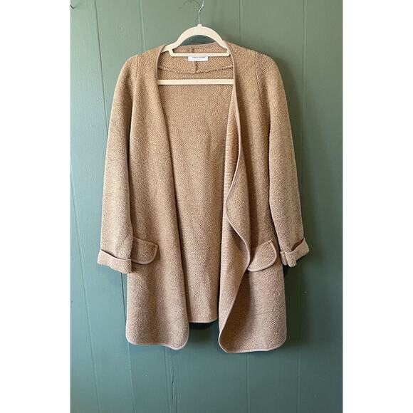 GOODNIGHT MACAROON Womens  OS Knit Sweater Open Cardigan Brown Church Office - Picture 13 of 14
